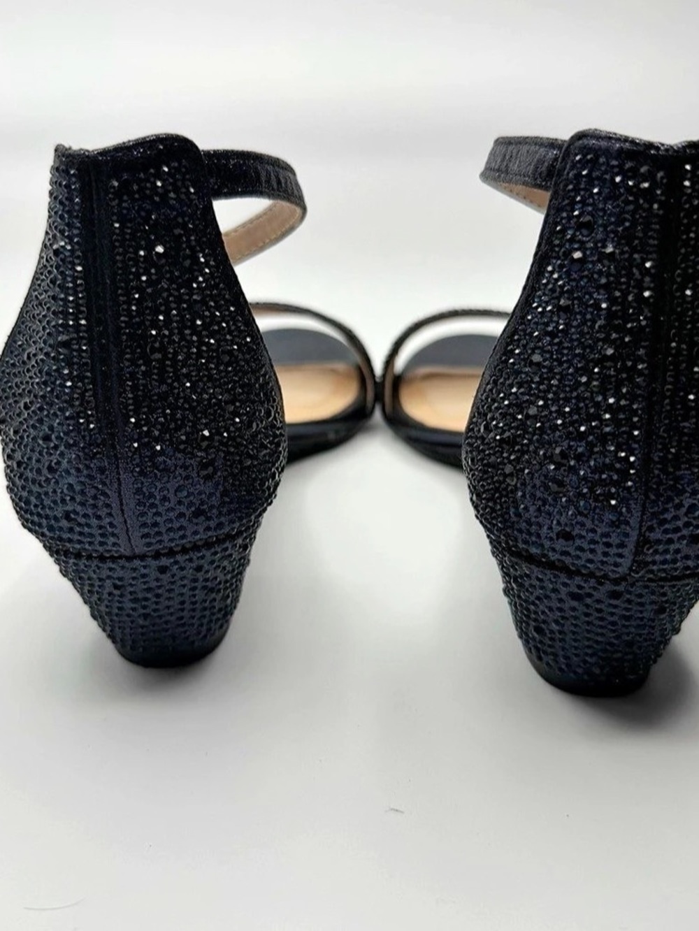 Alex Marie Makira Glitter Wedge Sandals Navy US 9, UK 7 - Picture 8 of 8